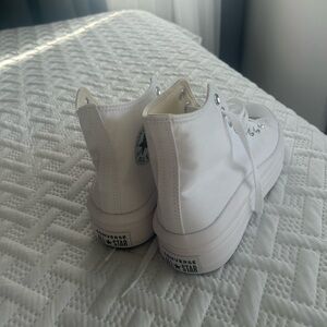 Converse Cream High-Top Sneakers